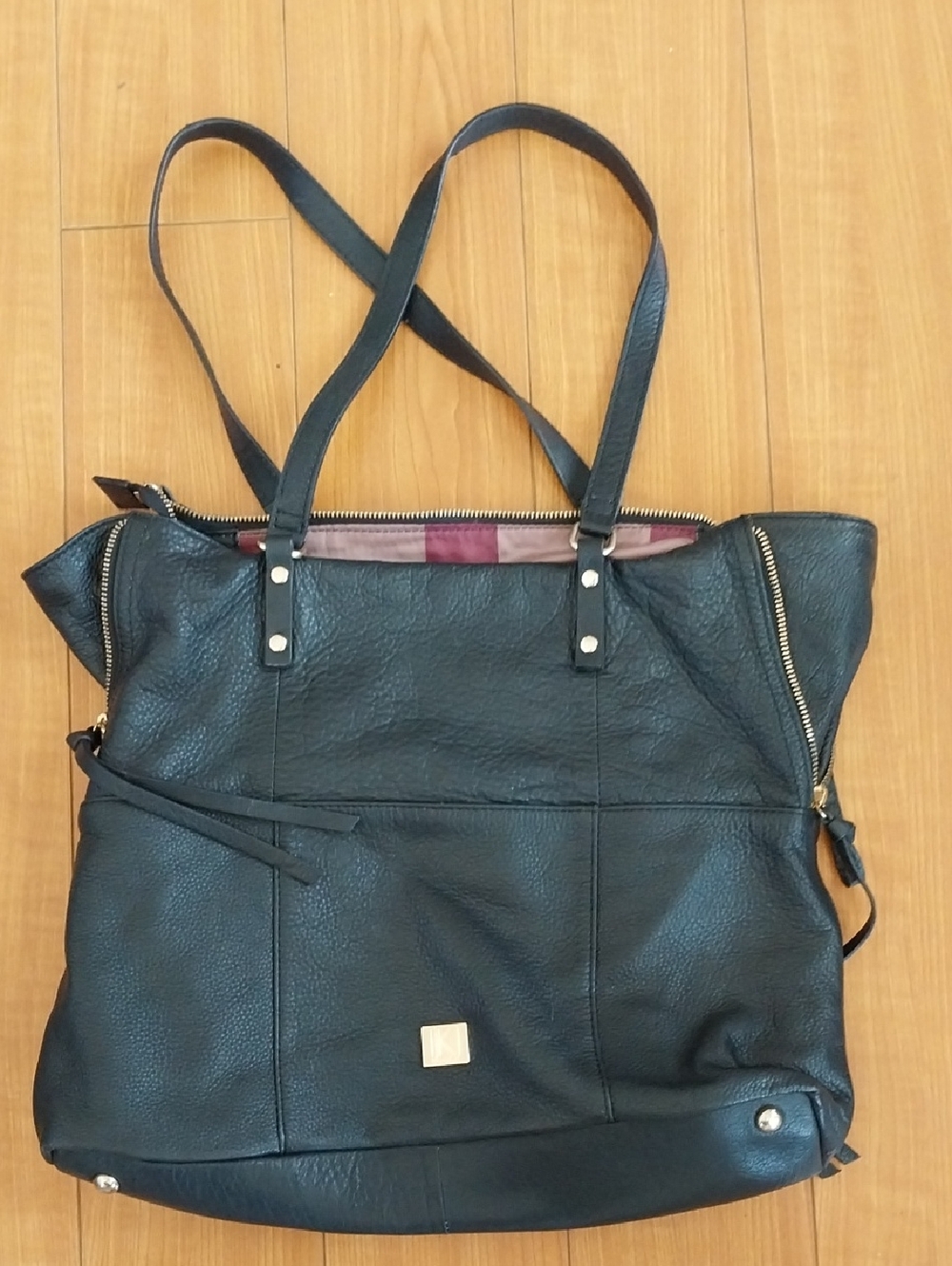 Black Women's Leather Tote Bag